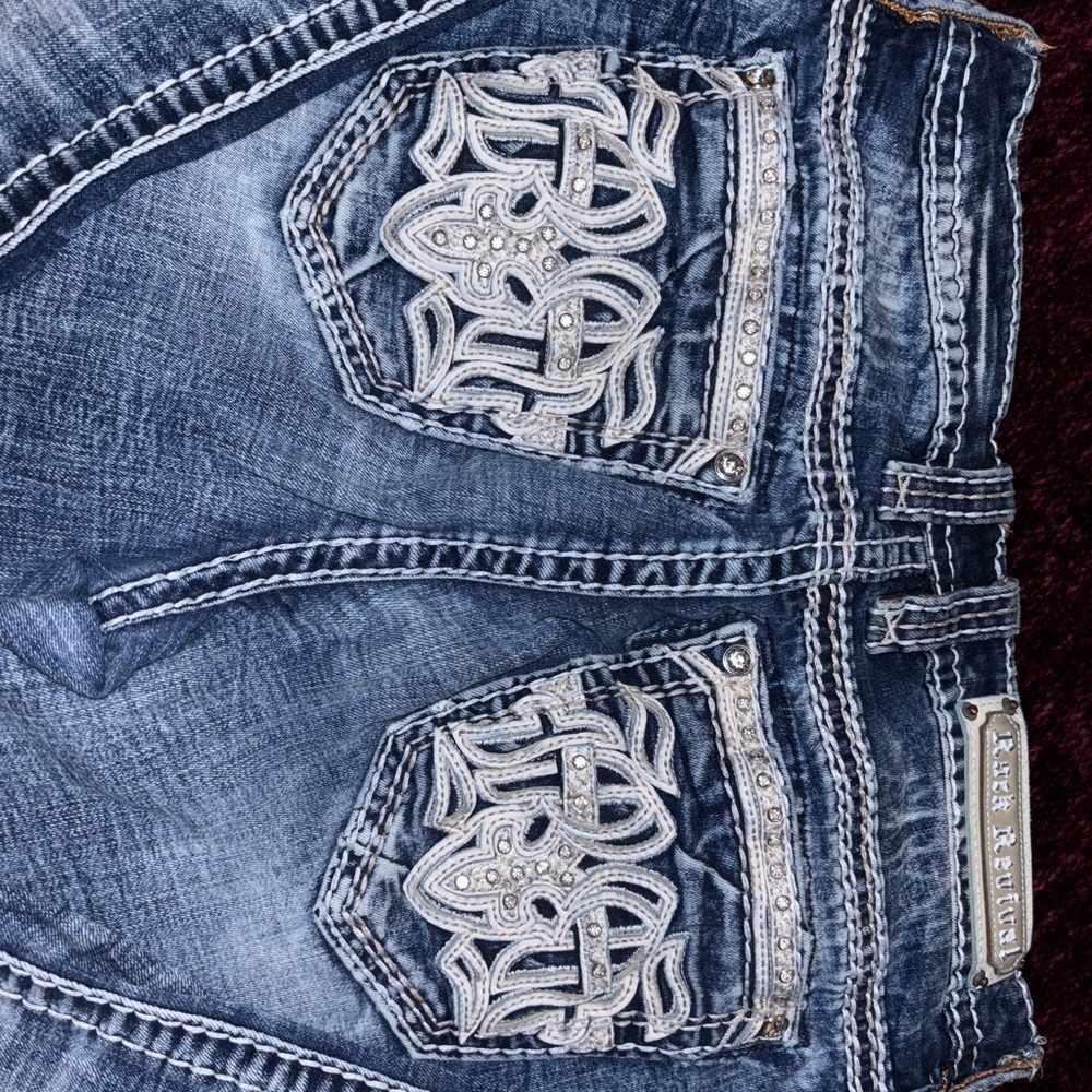 #111 True Religion Light Blue Denim Jeans - Picture 10 of 14